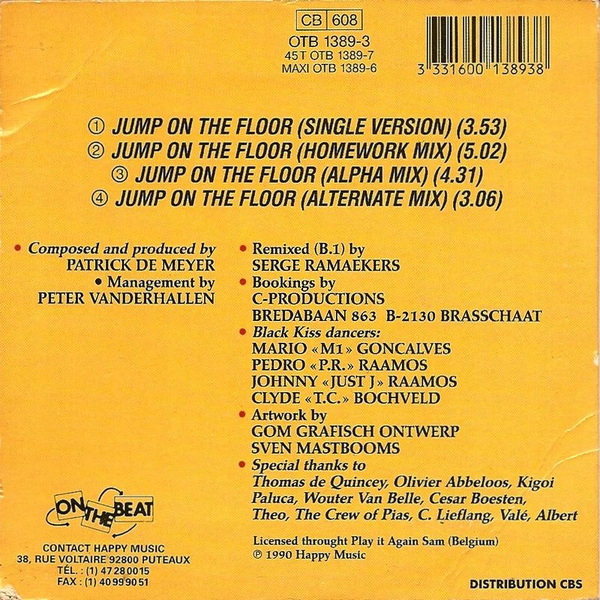 Musicollection Black Kiss Jump On The Floor 1990