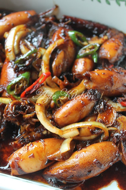 Sotong Masak Kicap Pedas Yang Sedap