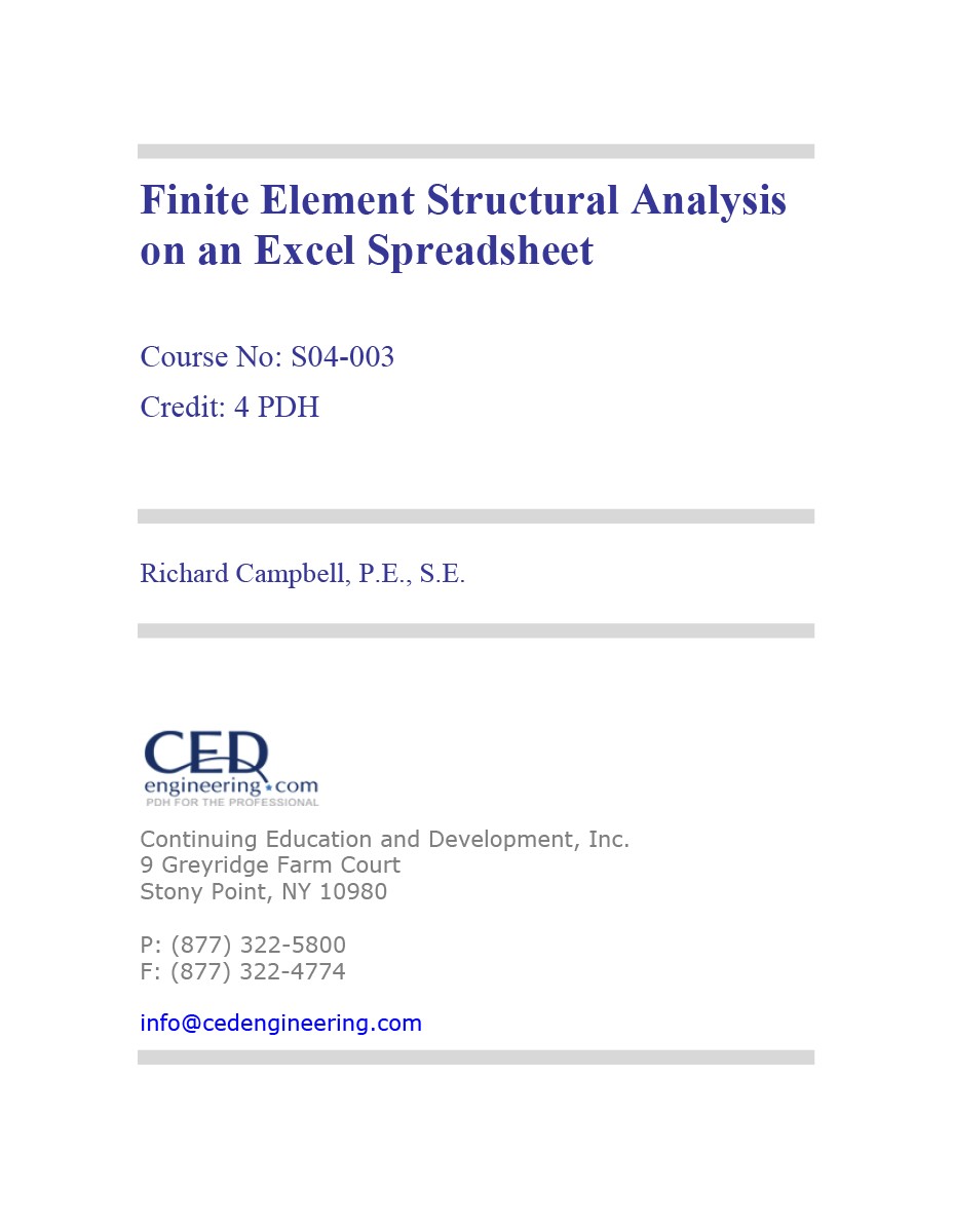 Finite Element Structural Analysis On An Excel Spreadsheet PDF finite-element-structural-analysis-on-an-excel-spreadsheet-pdf