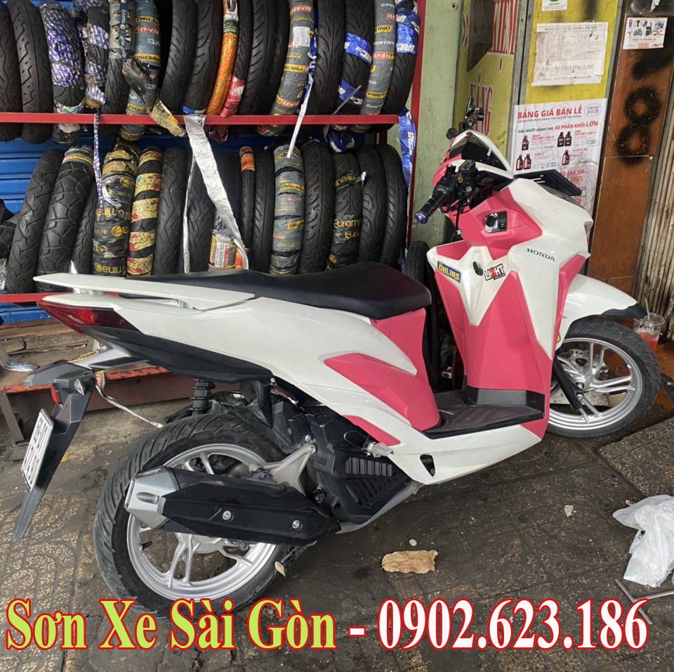 Sơn nhựa nhám xe Honda Vario màu hồng cực đẹp - SƠN XE MÁY ĐẸP