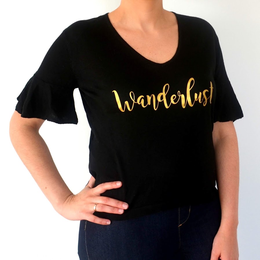 camiseta decorada letras vinilo