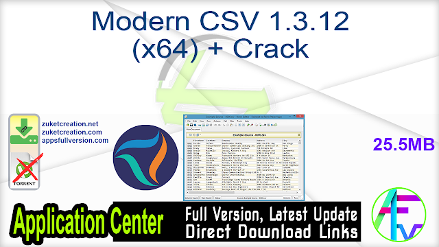 Modern CSV 1.3.12 (x64) + Crack