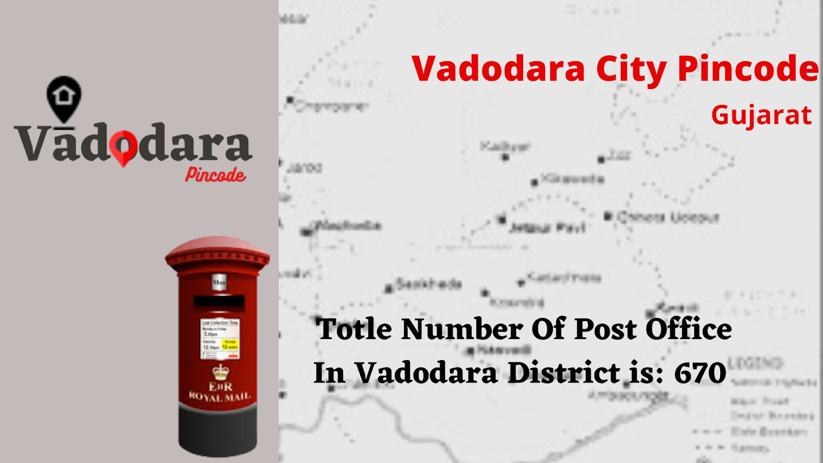 Pincode of Vadodara Vadodara City Picode