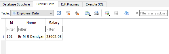 How to insert data in Table of SQLite3 Database using Python