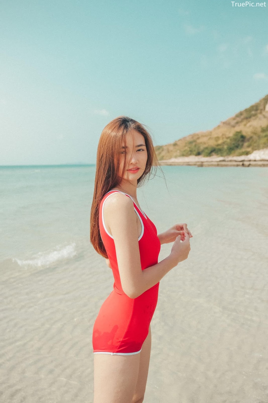 Miss Teen Thailand - Kanyarat Ruangrung - The Red Monokini On The Beach - TruePic.net - Picture 4