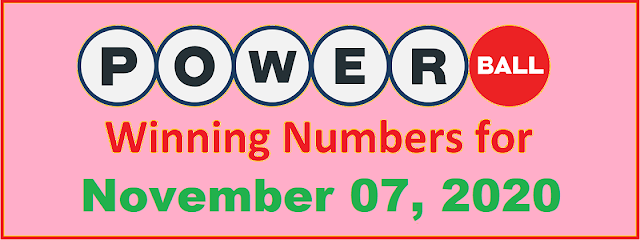 PowerBall Winning Numbers for Saturday, November 07, 2020
