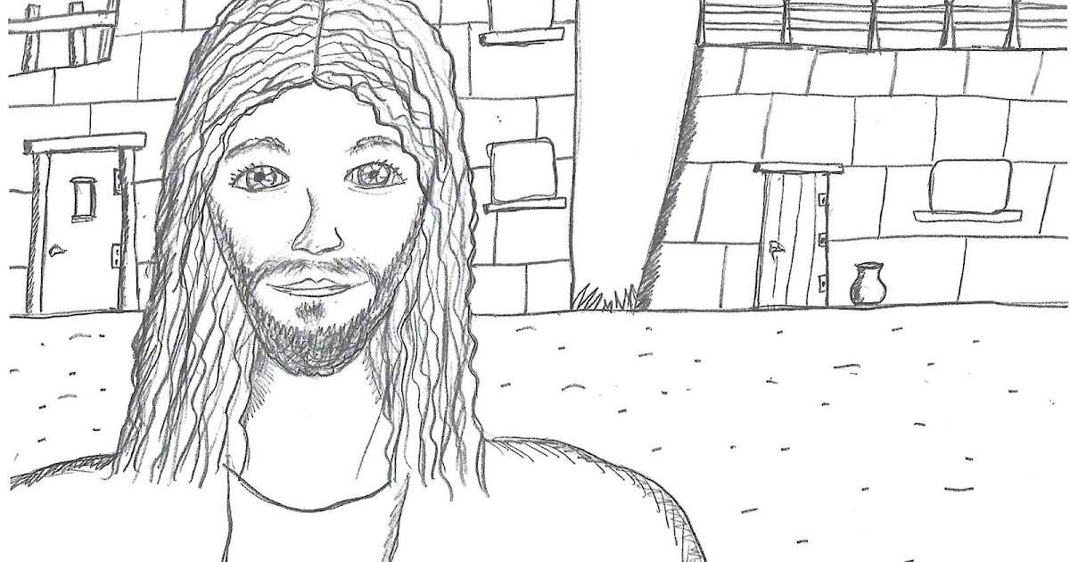 Jesus in Capernaum coloring page - Robin's Great Coloring Pages