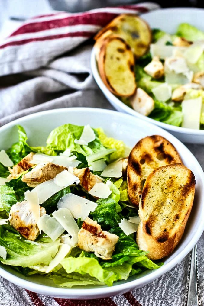 Grilled Chicken Caesar Salad | Karen's Kitchen Stories