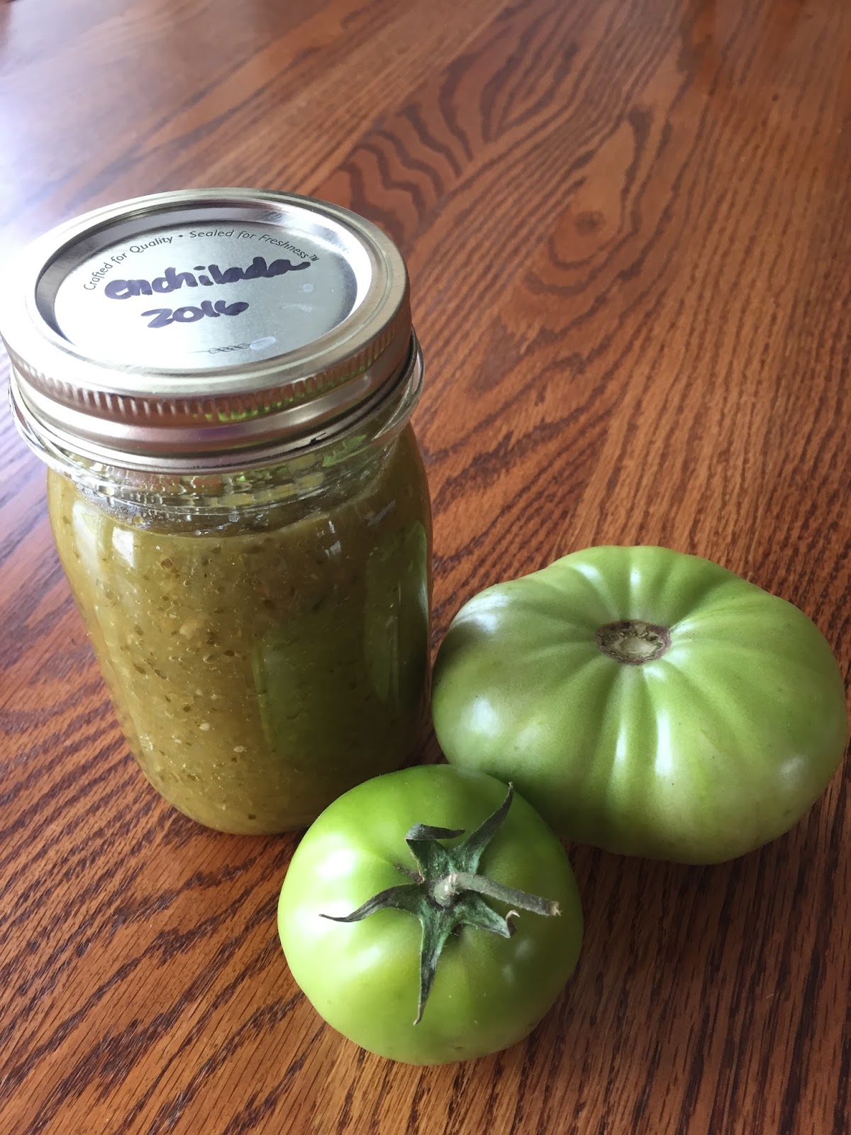 menu managed Green Tomato Enchilada Sauce {Canned}
