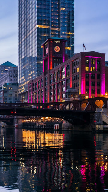 HD Wallpaper City, Buildings, Bridge, River, Architecture