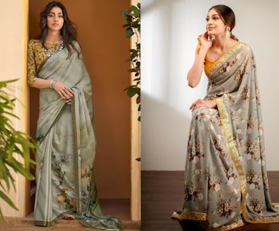 Women with dusky skin tone choose darker saris like green, maroon. Wear light weight khadi, cotton, crepe silk, linen fabric sarees in the office.