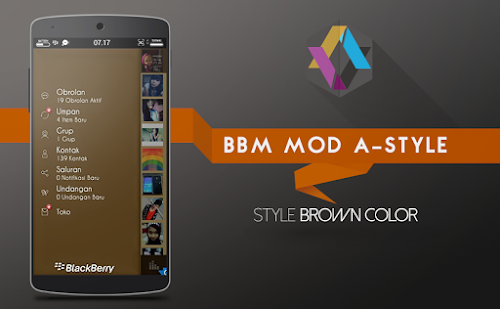 download BBM Mod A-Style Brown New Version 2.7.0.23
