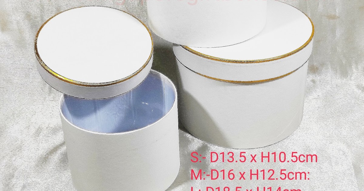 Singapore Gift Boxes White round boxes, waterproof with plastic container