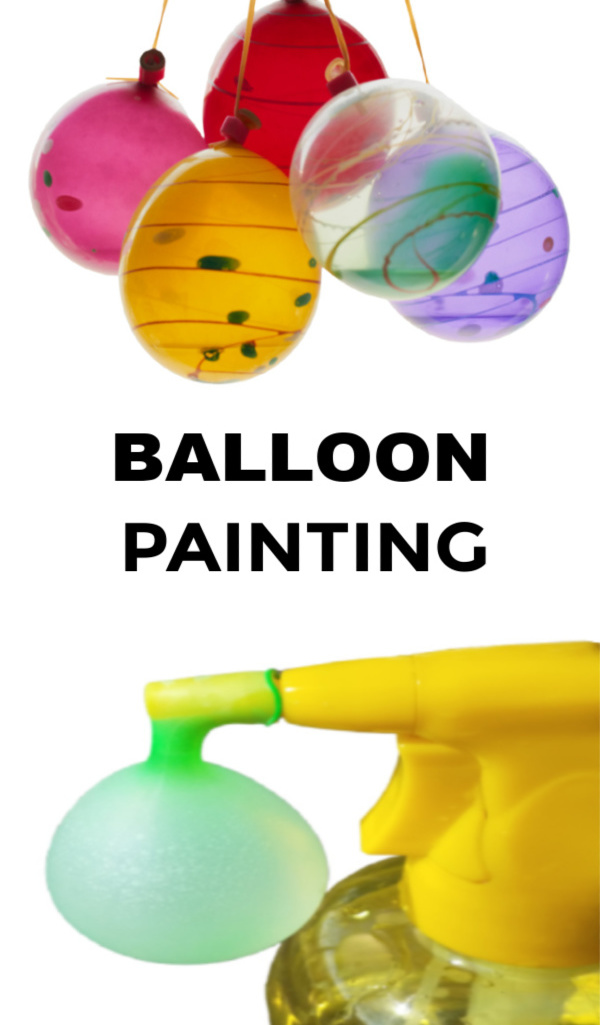 Fun & creative ways for kids to paint with balloons. #balloons #balloonpainting #balloonpoppainting #paintfilledballoons #balloonactivitiesforkids #growingajeweledrose