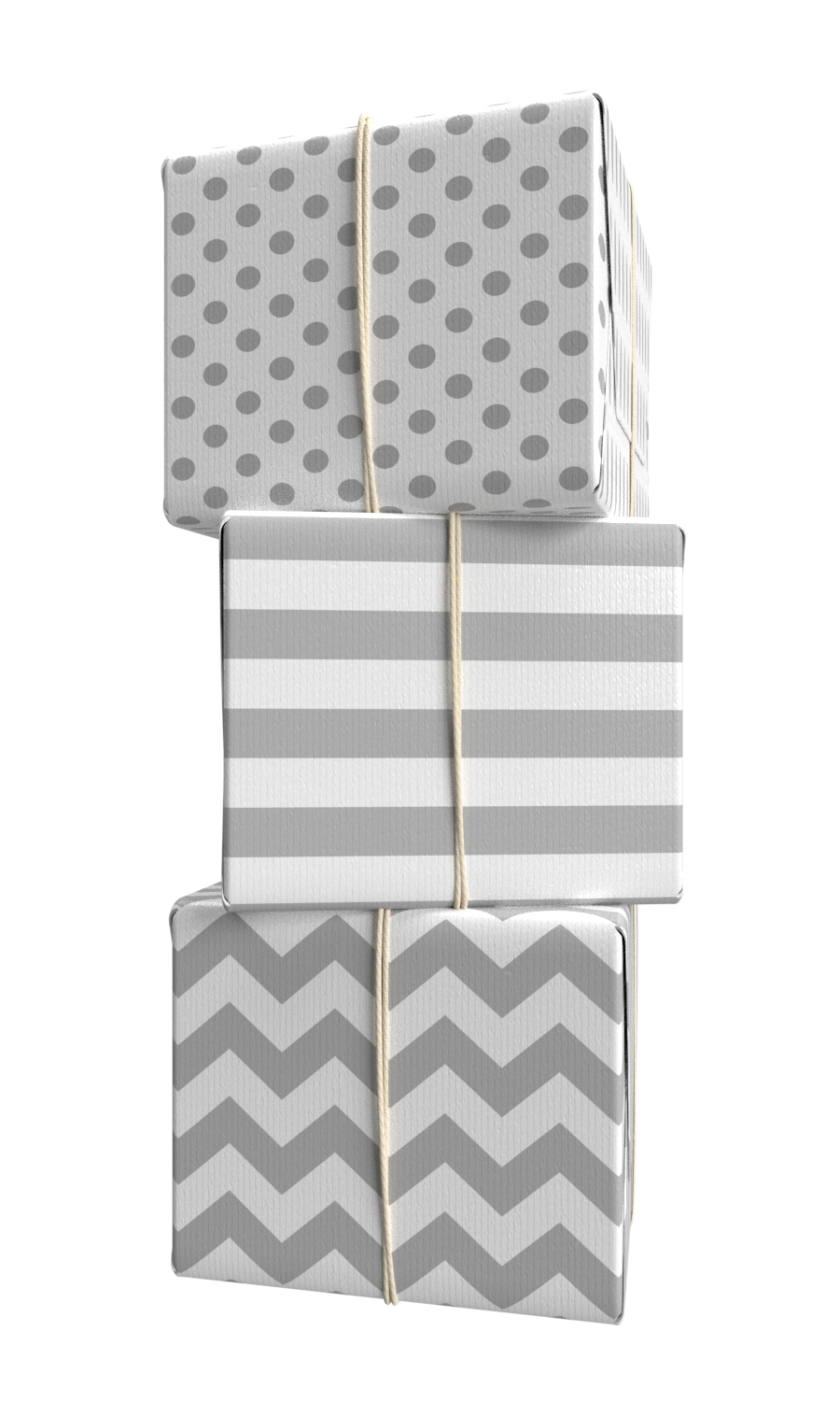 Fine Line Black and Gray Wrapping Paper