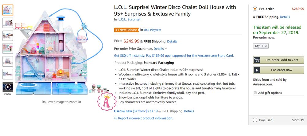 Цена кукольного дома L.O.L. Surprise Winter Disco Chalet