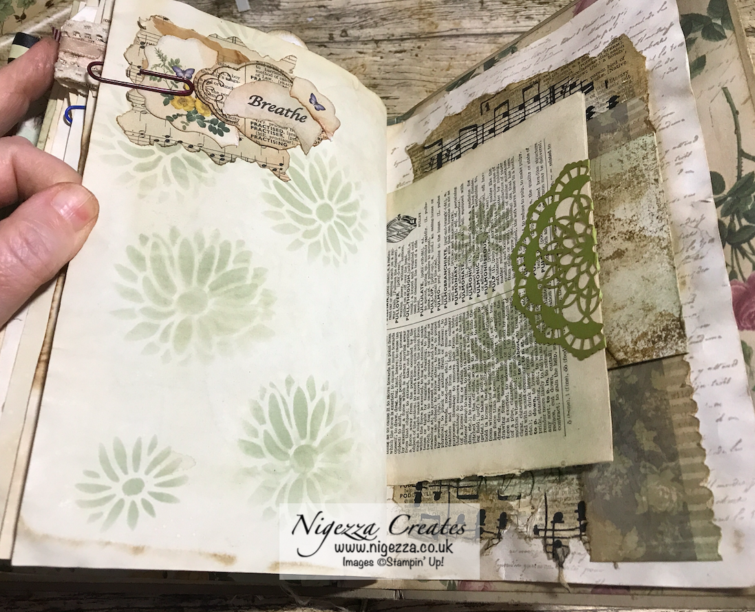 Nigezza Creates My First Junk Journal Finishing Off Pages