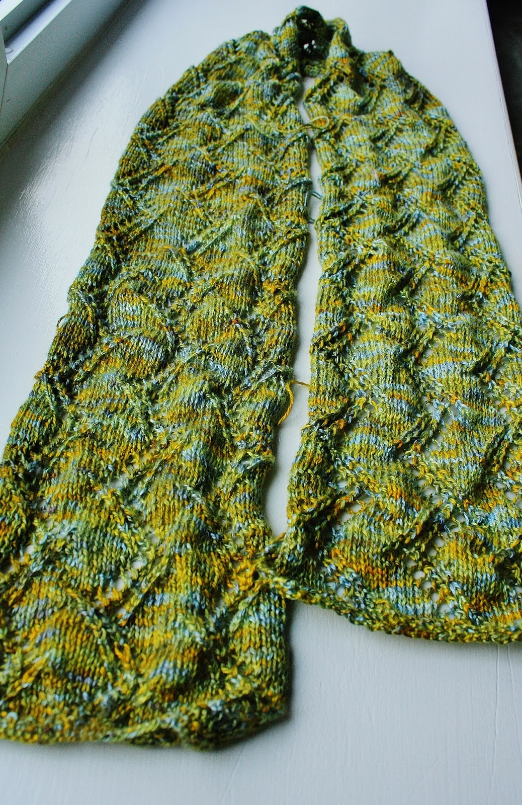 September Violets: Knitted Scarves