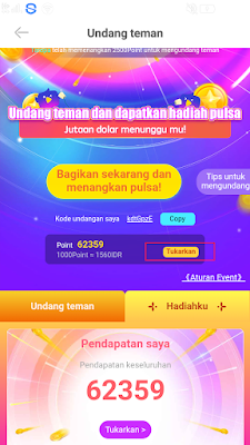 cara menukarkan point Aplikasi Nimo TV