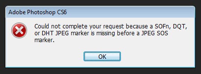 Could not complete request. Could not complete your request because loaddeepfontcache. Could not complete your request because a Sofn, DQT, or DHT jpeg Marker is missing before a jpeg SOS Marker..