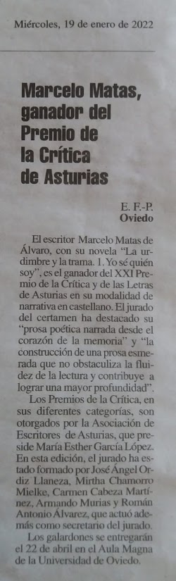 Premio de la Crítica de Asturias, modalidad en castellano