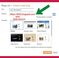 Create Blog Using Blogger