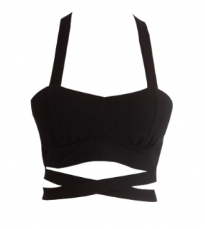Monsterthigh: BeautifulHalo: Black Cross Strap Crop Top Review