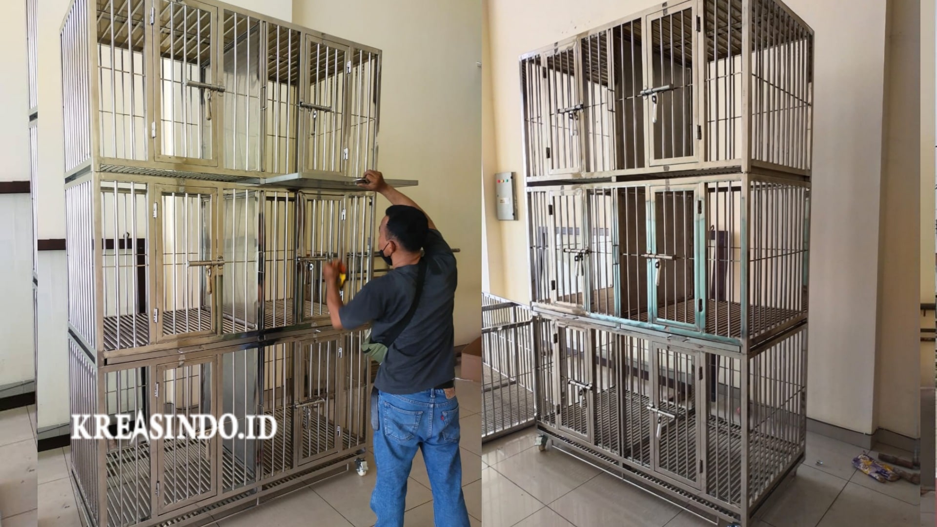 Repeat Order Kandang Stainless untuk Anjing Pesanan Bpk. Chimy di Kelapa Gading