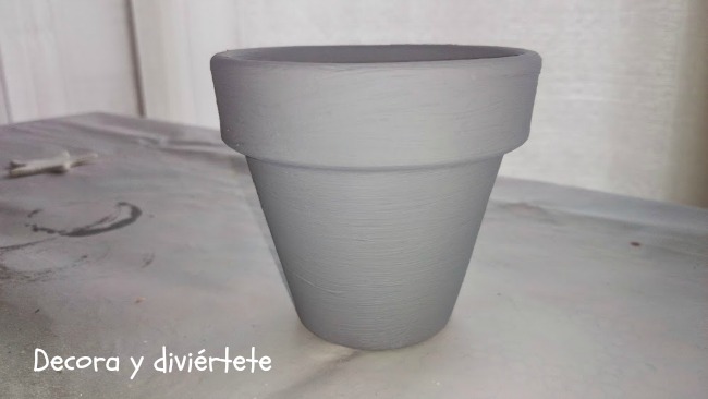 DIY , maceta pintada , centro de mesa , paniculata , decoración mesas