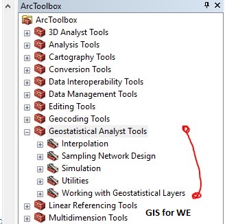 نظرة عامة على صندوق أدوات التحليل الإحصائي الجغرافي Toolbox Geostatistical