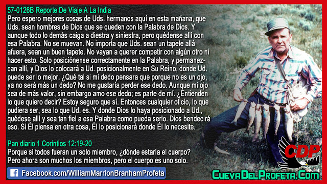 No vayan a querer competir con algún otro - Citas William Branham Mensajes