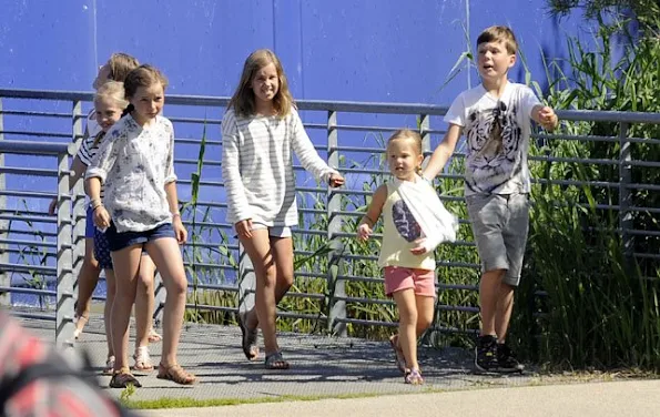 Crown Prince Frederik and his wife Crown Princess Mary their children Prince Christian, Princess Isabella, Prince Vincent and Princess Josephine