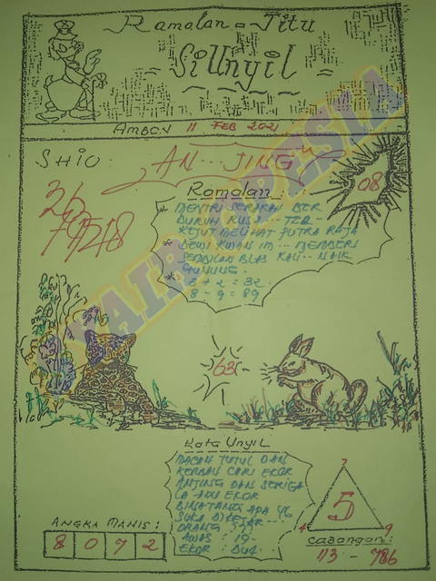 Syair Harian Sdy 11 Februari 2021 Kode Syair Sgp Hk Sd Motesia