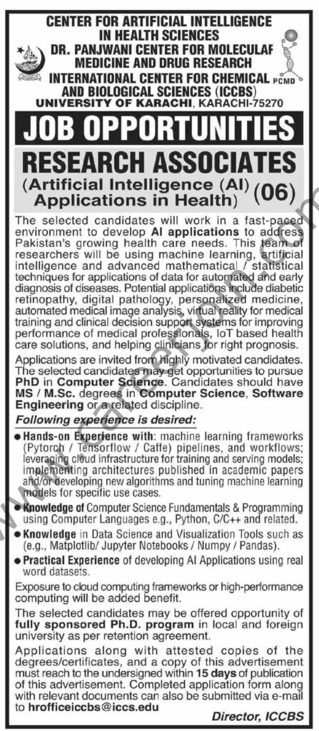Jobs in University Of Karachi