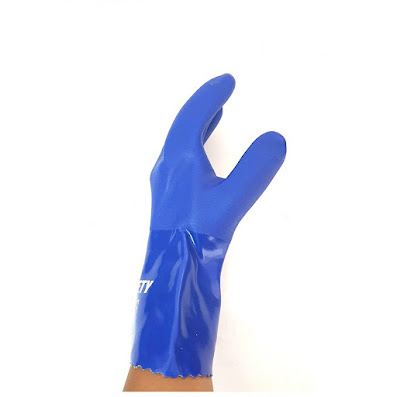 Găng tay cao su màu xanh mỏng nhẹ