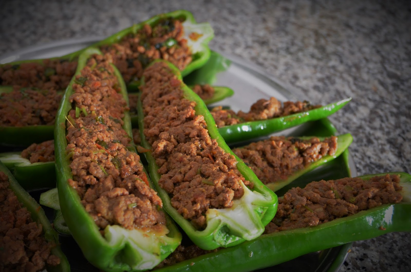 Erica's Yummy Food Stuffed Peppers With Beef Mince