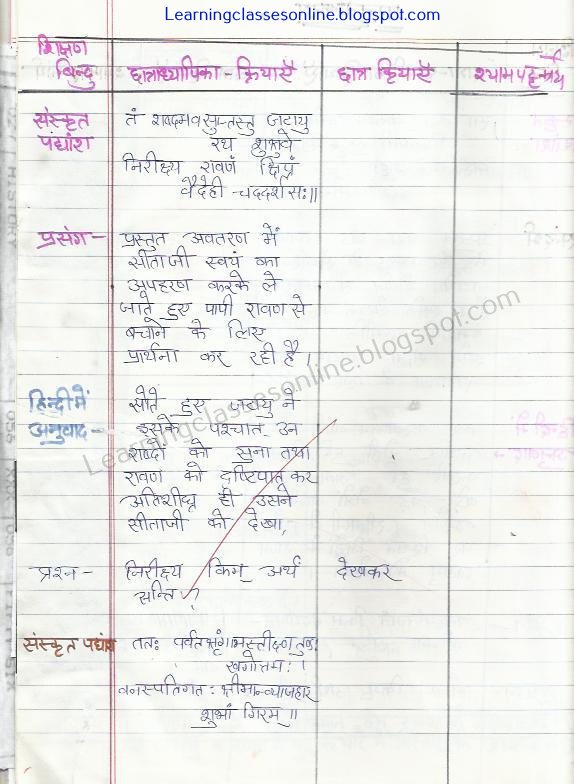 nios deled class 7 sanskrit lesson plan best sanskrit lesson plans for class 7
