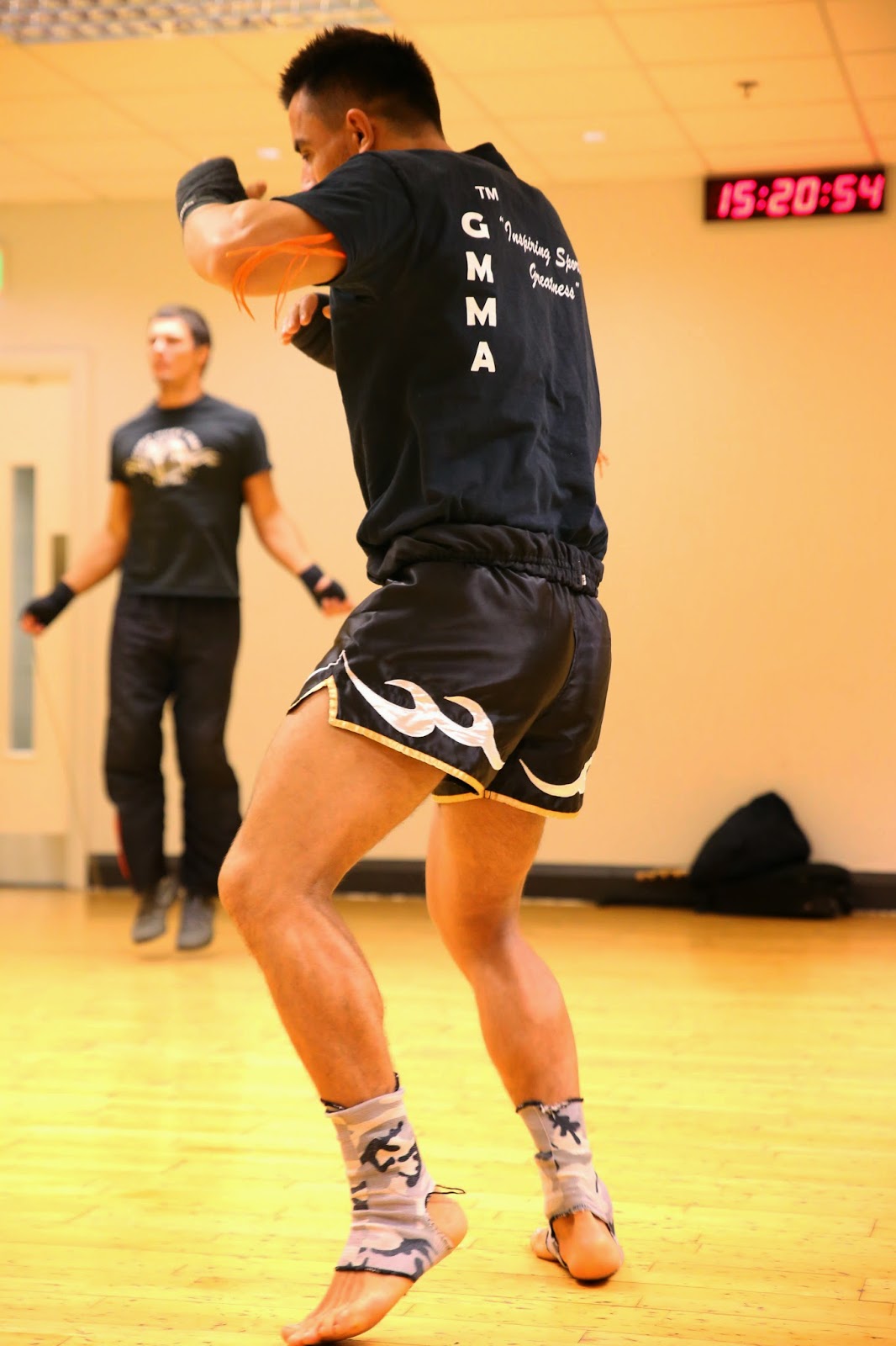 GMMA Instructor,Student,Fighter.: Footwork training.