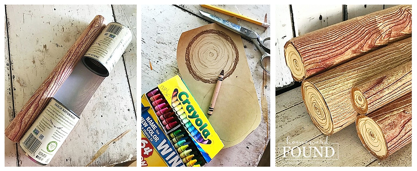 fabulous faux mantel & logs homeward found decor