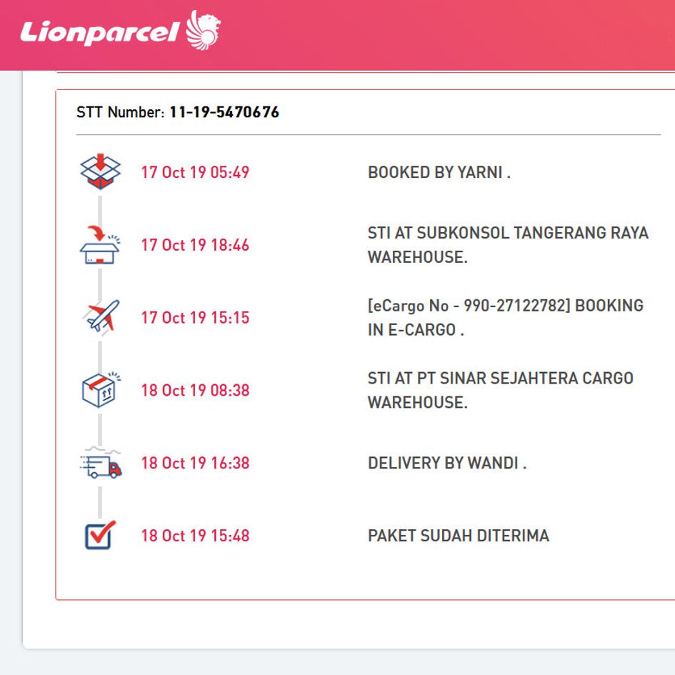 Cek Resi Paket Lion