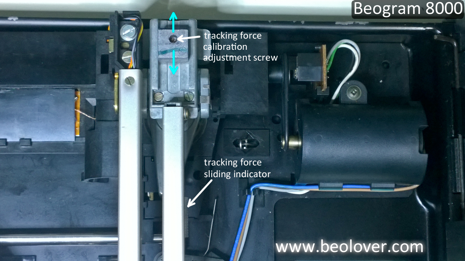 beolover Beogram 8000 Tracking and Tracking Force Adjustments