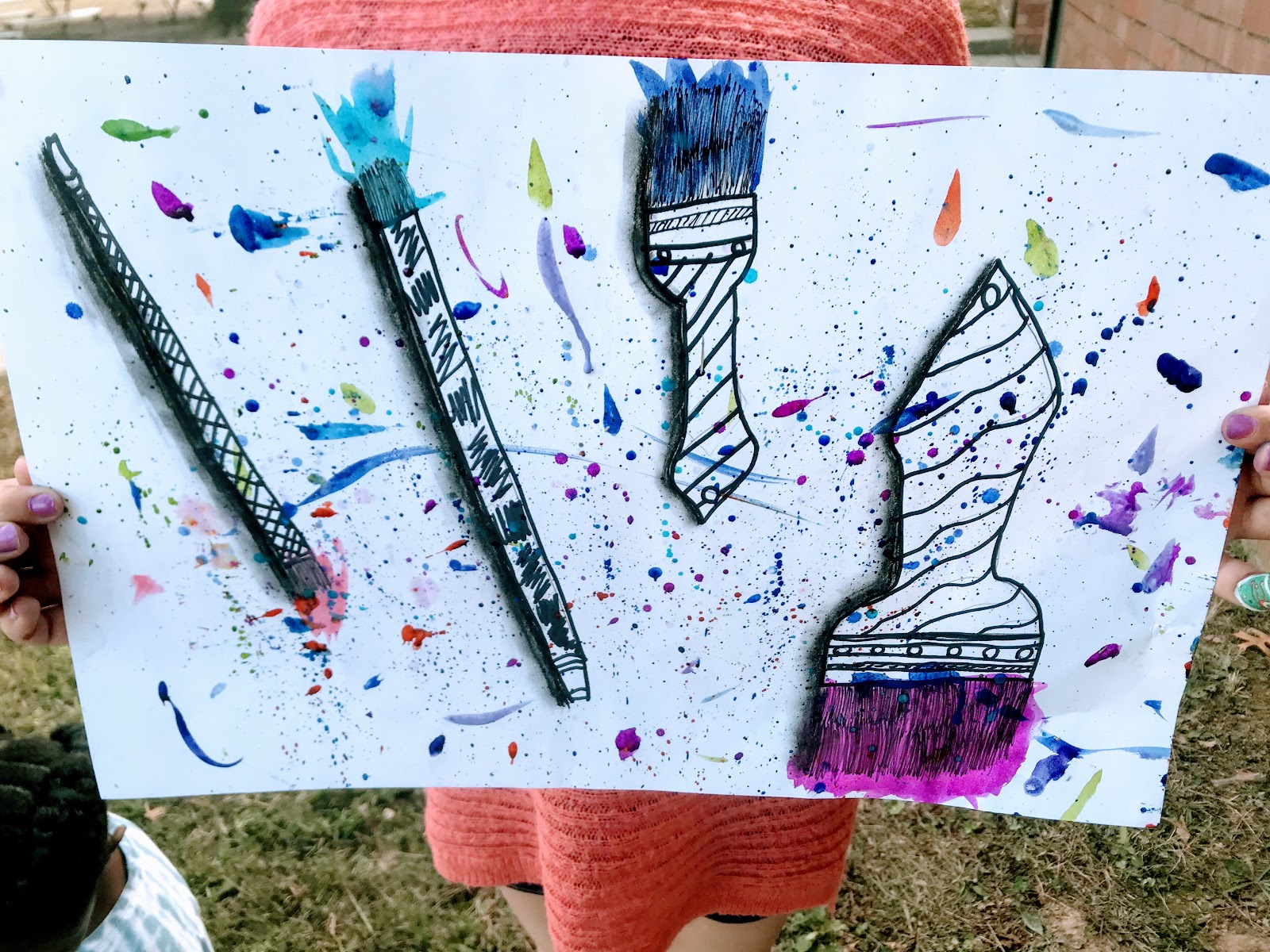 Elements of the Art Room 5th grade Jim Dine inspired paintbrushes