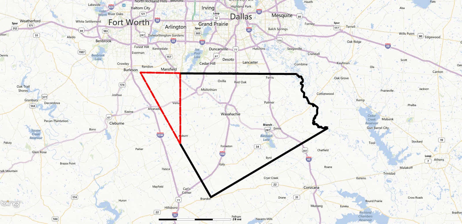 Blog for Ellis County Texas History Johnson County Takes A Slice of