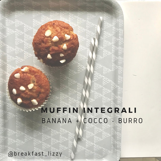 muffin integrali alla banana e cocco