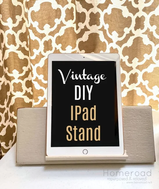 Repurposed Vintage Technology Stand for the Home Office