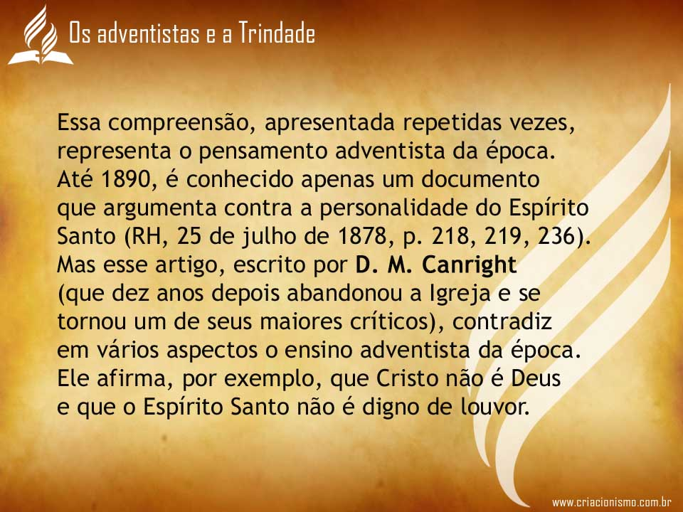 Adventistas Trinitarianos Os Adventistas E A Trindade Como Criam Os 