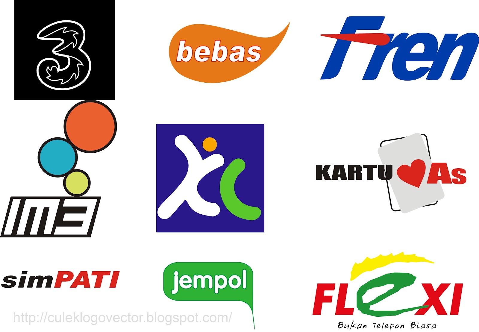 CULEK DESIGN: Logo Sellular (Tekomsel, indosat, xl, fren ...