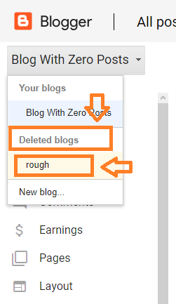 How To Delete Blogger Blog How To Restore Blogger Blog After Deleting