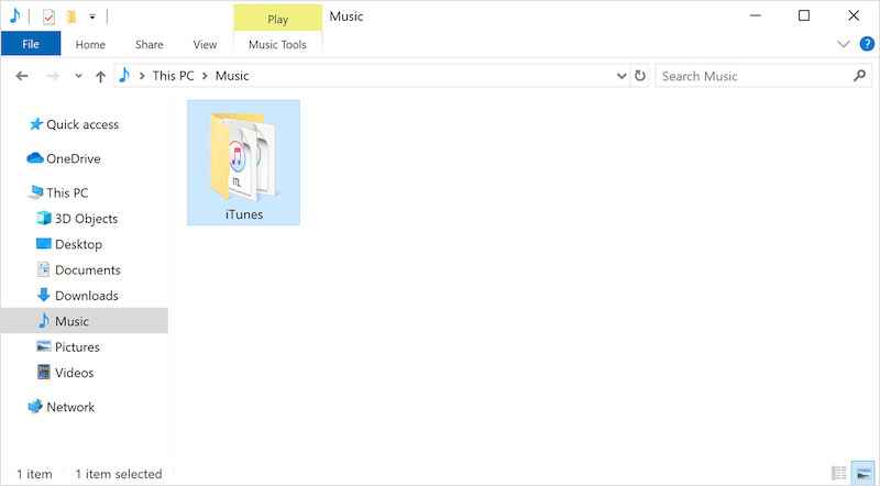 Windows 10'da iTunes Kitaplık Dosyaları