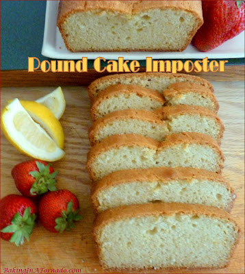 Pound Cake Imposter is lower in fat and sugar than the original recipe, but you won’t miss it in this version, moist and delicious as you remember pound cake to be. | Recipe developed by www.BakingInATornado.com | #recipe #cake